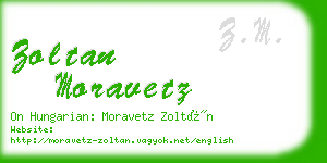 zoltan moravetz business card